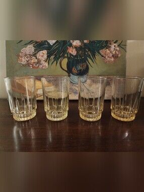 Vintage Arcoroc Lancer Juice Tumblers, Set Of 4